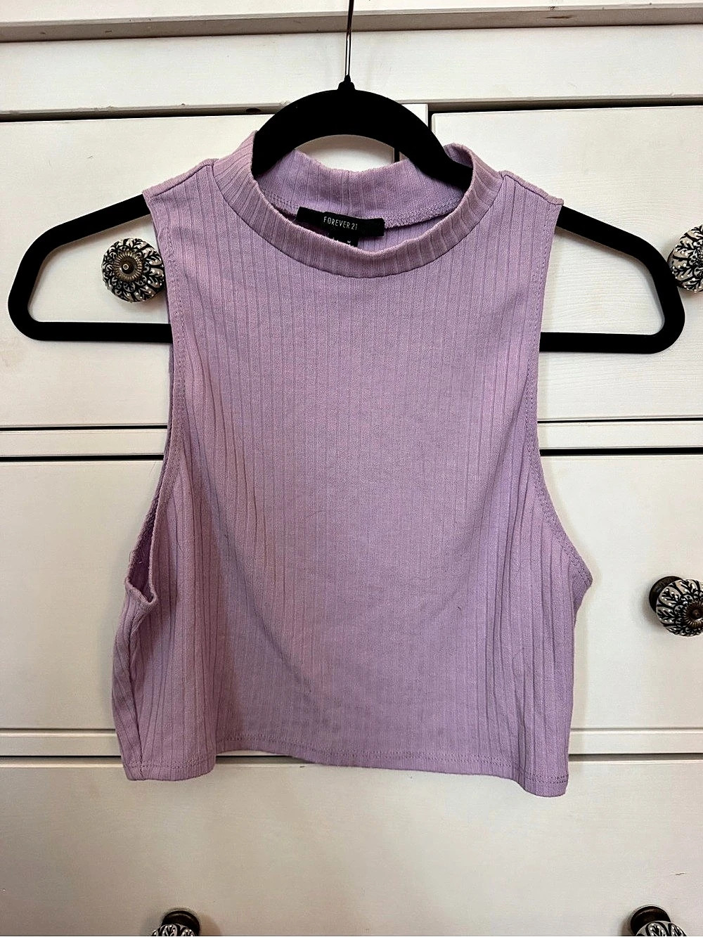 Forever 21 Ribbed Sleeveless Top in Purple